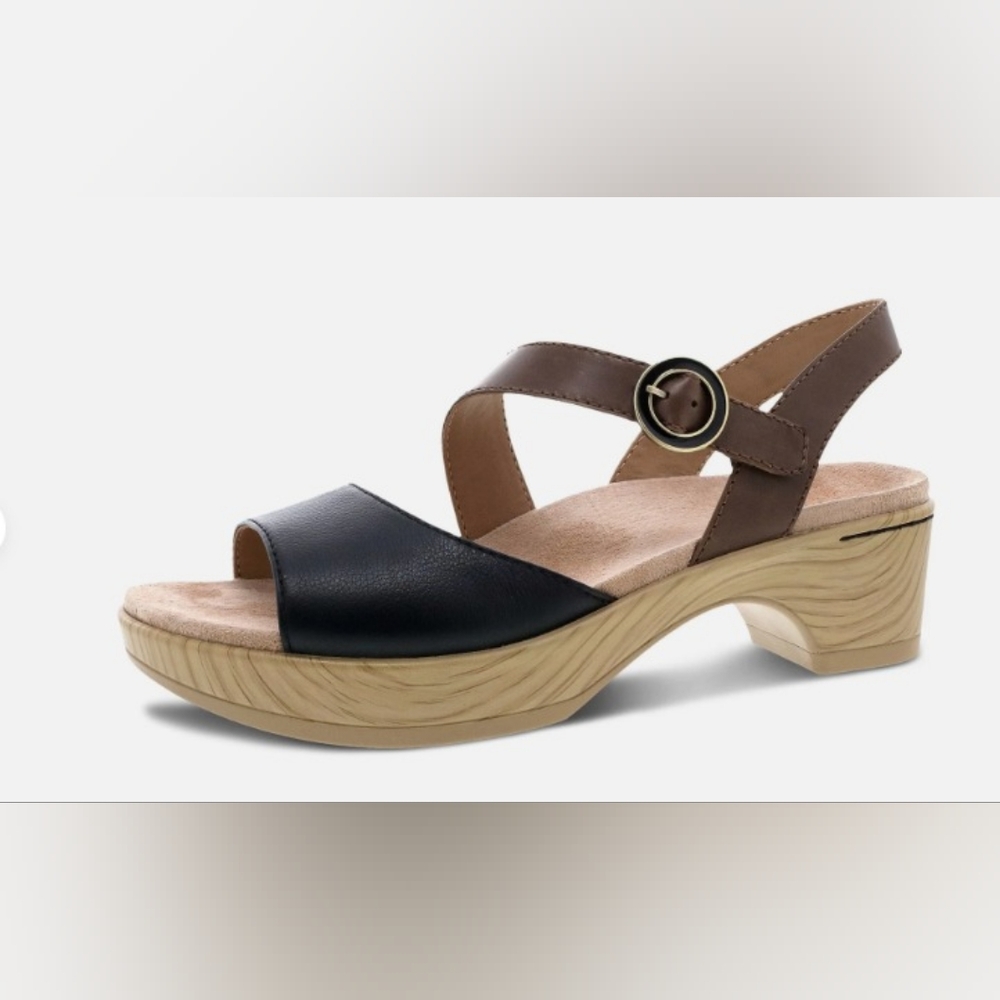 Dansko Marjory Sandals Leather — Black Size 38 or Size 7.5/8 - Like New! - Picture 2 of 7